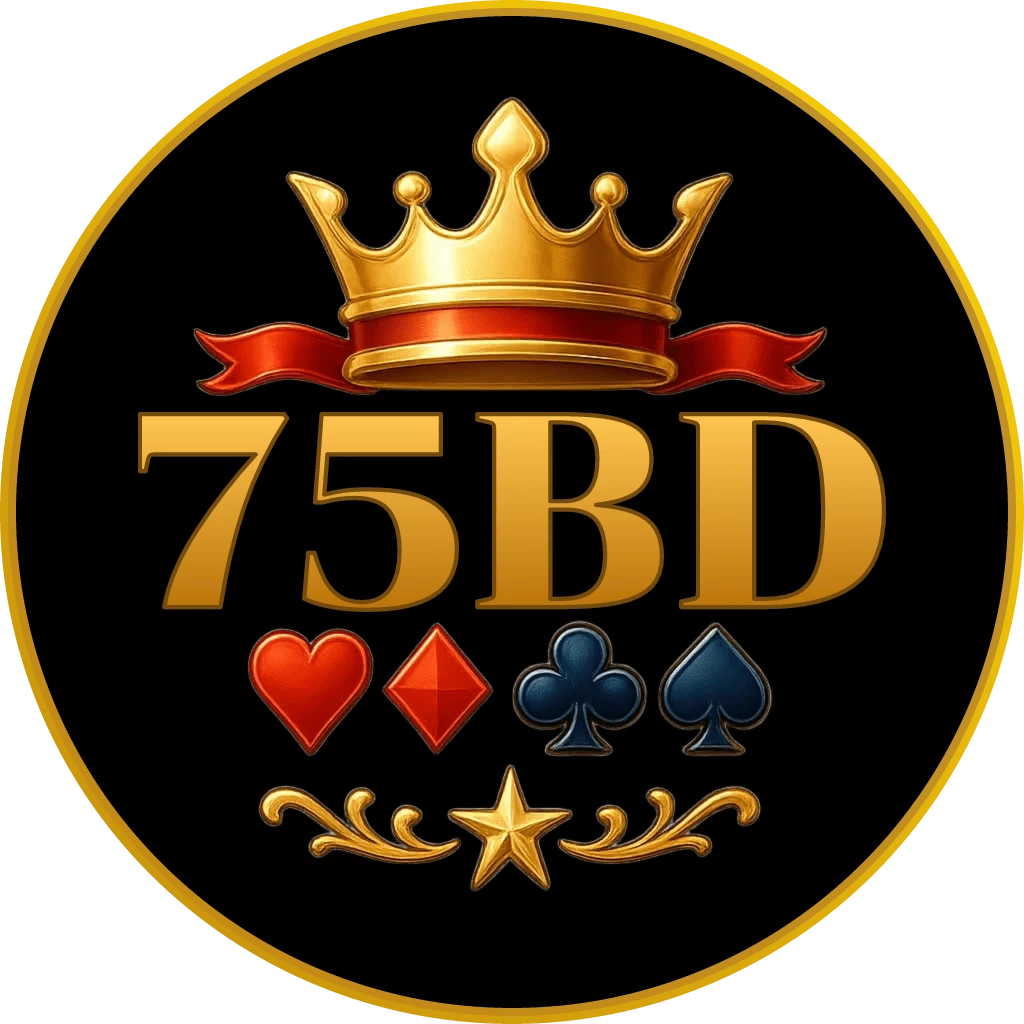 Stylish Bangladeshi casino hostess welcoming players in a vibrant live casino setting with a roulette wheel and glowing lights at 75BD